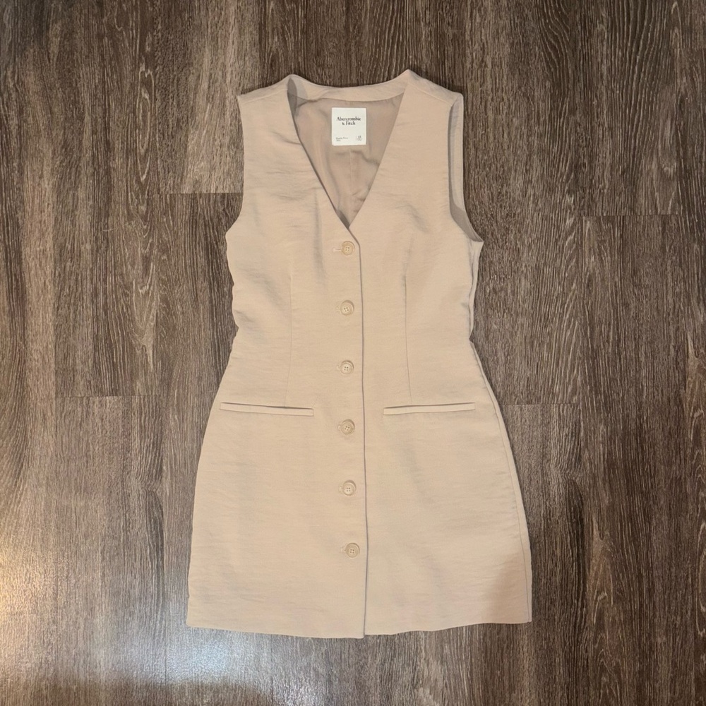 Abercrombie & Fitch Beige Mini Dress